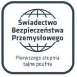 Certyfikat Świadectwa Bezpieczeństwa Przemysłowego pierwszego stopnia tajne poufne